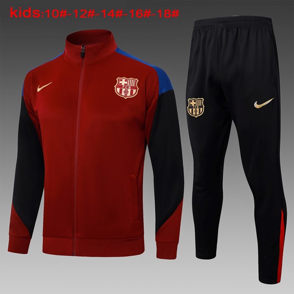 Niños Chandal Barcelona 2024 2025 Rojo Negro 3